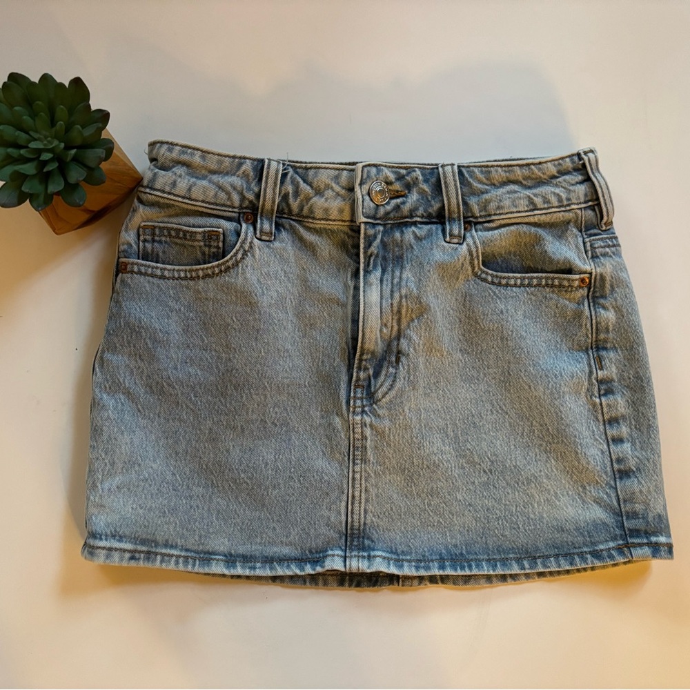 PAC Sun Light Indigo Jean Skirt (Size 24)